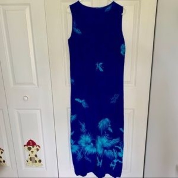 Units women's royal blue/aqua sleeveless dress M - Picture 3 of 5
